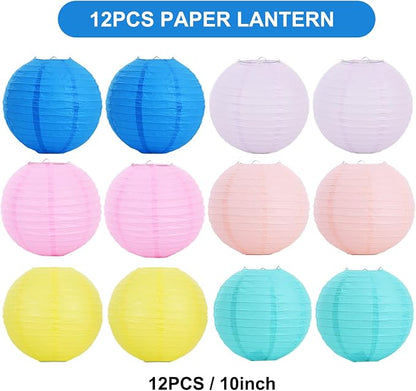 BEISHIDA 10inch Macaroon Paper Lanterns 6Pack Hanging Round Chinese Lantern | - Image 2