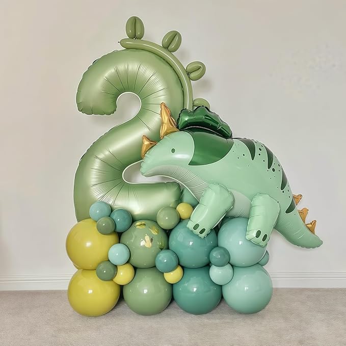 Sage Green Number 60 Balloon, 60 Balloon - Image 2