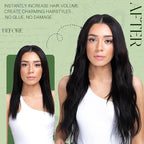 RUNATURE Black Clip in Hair Extensions Real Human Hair, Short Hair Extensions Clip Ins, Remy Human Hair Clip in Extensions, Double Weft Thick Hair, Add Hair Volume, 12 Inch 80g 7pcs #1B Off Black