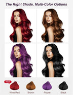 Hair Dye Shampoo 3 in 1, Natural Hair Dye to Cover Gray Hair, 400 ML, Purple