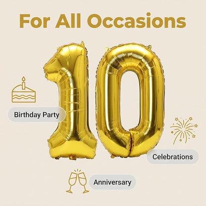 YPSelected 32 Inch Large Foil Helium Number Balloon Birthday Wedding Party 0-9 - Image 5