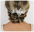 SWEETV Comb, Handmade Wedding Hair Accessory with Rhinestones, Silver, for Brides and Bridesmaids, Bridal Hair Pieces, Wedding Headpiece