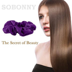 Silk Hair Scrunchie, 100% Mulberry Silk, No Damage for Frizz Prevention, Sleep Scrunchie, Hair Accessories for Women (Violet), 1 Count