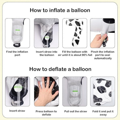 Cow Print Number Balloon 40 Inch Cow Print Number 7 Balloon Cowgirl Theme - Image 6