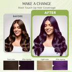Hair Dye Shampoo 3 in 1, Instant Natural Hair Color Shampoo Hair Dye for Women & Men Purple, Root Touch Up & Easy To Use & Lasts 3-4 Weeks & All Hair Types, 16.9 fl.oz