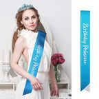 Birthday Girl Sash, Crown for Girls, Girls Tiara Blue Crown, Princess Crowns Happy Birthday Crowns, Tiaras for Girl, Birth Decorations, BirthdayGirl Headband, Birthdays Accessories