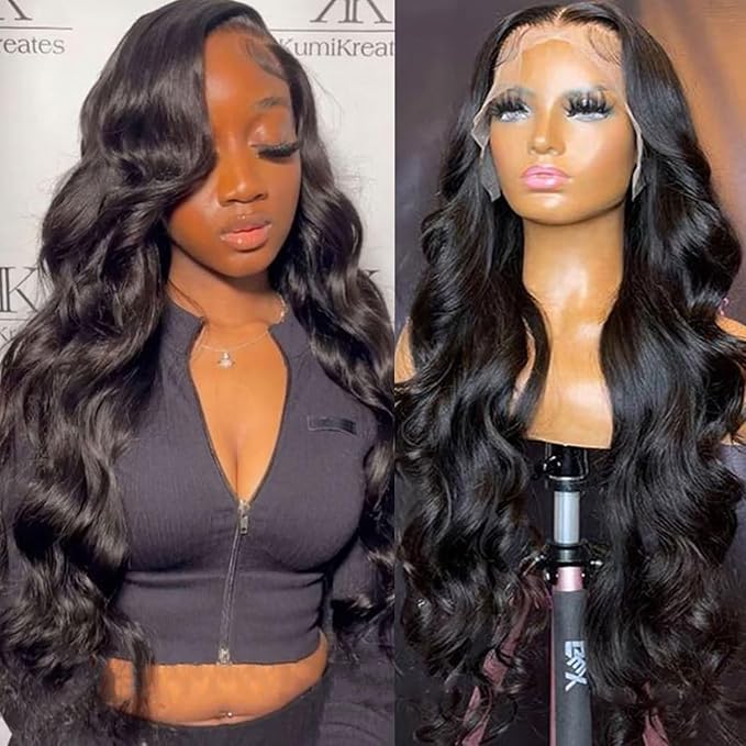 Lemoda Body Wave 13x6 Full Lace Frontal Virgin Human Hair Wigs 210% Density 22Inch Body Wave Top 15A 13x6 HD Transparent Lace Front Wig Pre-Bleached Knots Invisible Lace Tiny Knots