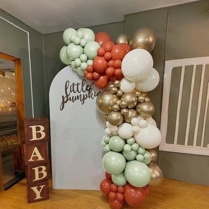Fall Balloons Set, 12 Inch Thanksgiving Balloons, Retro Burnt Terracotta Rust - Image 3