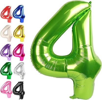 Light Green Number 4 Balloon 40 inch, Birthday Party Balloons Decorations | by Upgesy