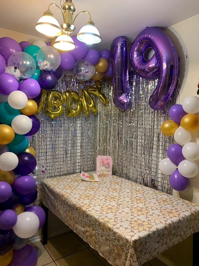 Number Balloons 3 Balloon Purple - Image 4