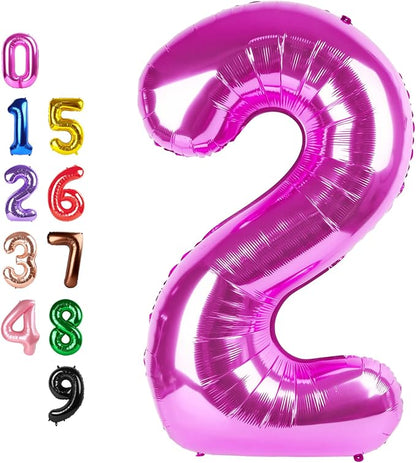 Number Balloons 2 Balloon 40 inch Hot Pink by Enyeopd