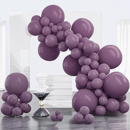 PartyWoo Dusty Purple Balloons 100pcs Lavender Lilac Dark Royal Purple Boho | by PartyWoo