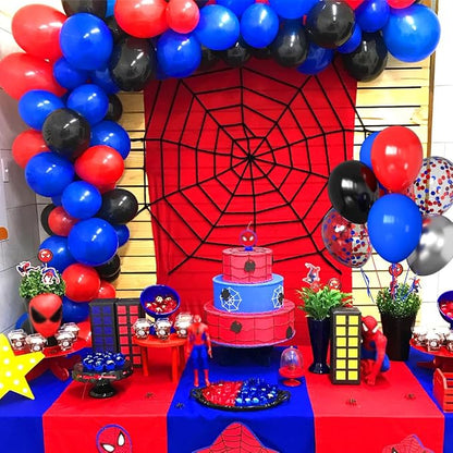 50pcs 12 Inch Black Red and Blue Balloons - Image 3