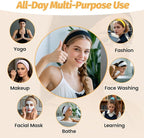 Headbands for Women - 6 Pack Wide Elastic Hair Bands | Stretchy Sweatbands Hair Bands | Soft Sports Thin Head Bands | Non-Slip Accessories Bands for Fashion, Washing Face, Workouts, Yoga, Daily Use
