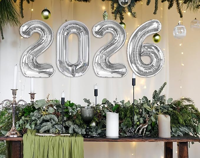 2026 Number Black Balloons 40Inch Balloon - Image 3