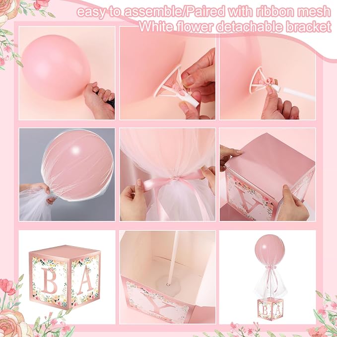 6 Set Pink Girl Tulle Tutu Balloon - Image 4