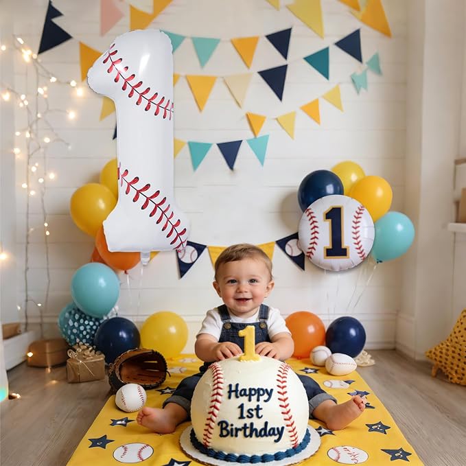 Baseball Birthday Decorations, Sport Themed Balloons - Image 6