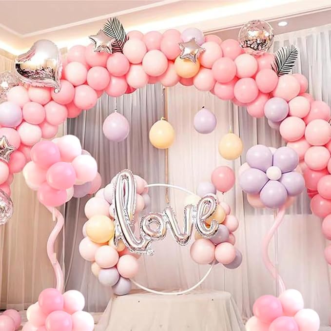 Pastel Pink Balloons 12 Inch 100 Pack light Pink Latex Balloons Baby Pink Party - Image 5