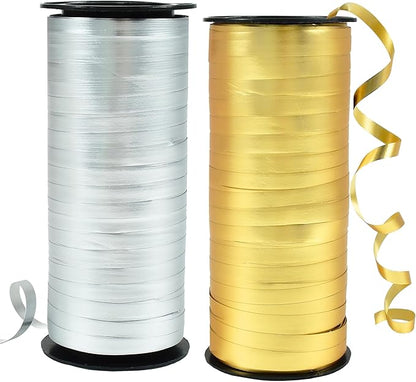 BEISHIDA Gold and Silver Curling Ribbons Balloon String Ribbons by Beishida