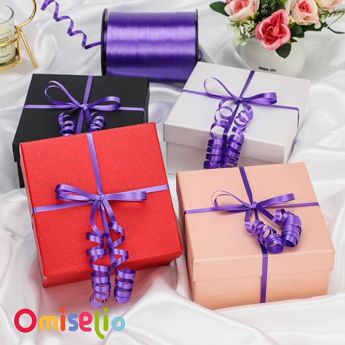 Purple Crimped Dark Purple Curling Ribbon - Image 2