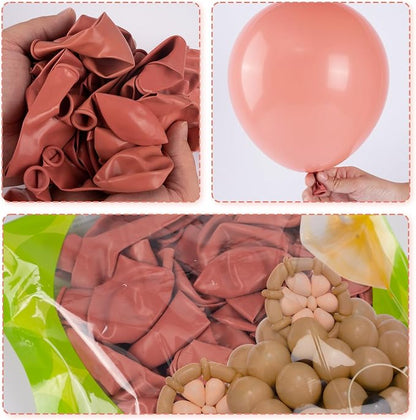PartyWoo Dusty Pink Balloons 50pcs Dusty Rose Boho Netural Pink Color | 12 Inch - Image 3