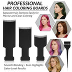 8 PCS Hair Highlighting Kit, Balayage Boards with Teeth and Hair Dye Brush, Hair Bleach & Color Tools Set with Gloves, Ear Covers, Cape, and Shawl, Professional Highlight Kit for Salon