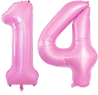 Number 14 Balloons for 14th Birthday Sweet 14 Party Decorations, 42 Inch Jumbo by GOER