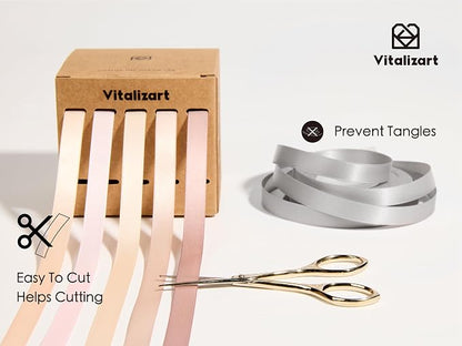 Vitalizart Pink Ribbons for Crafts 3/8" x 50Yds Double-Faced Satin Ribbon | - Image 5