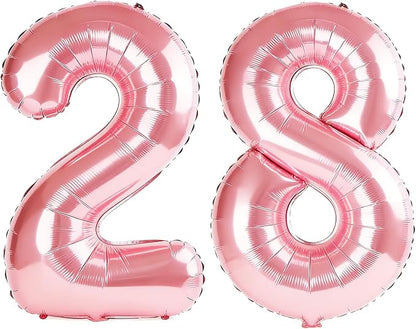 40 Inch Number 28 Balloons for 28th Birthday Party Decorations, 0-100 Jewelry by FOBELEC