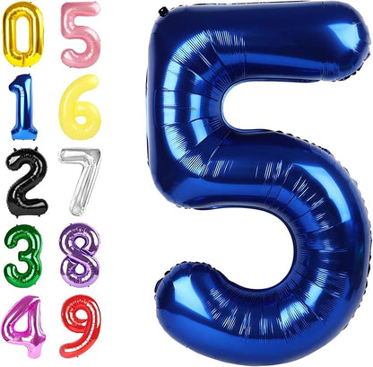Numbers 4 Balloon 40Inch Navy Blue Balloons by Argthjy