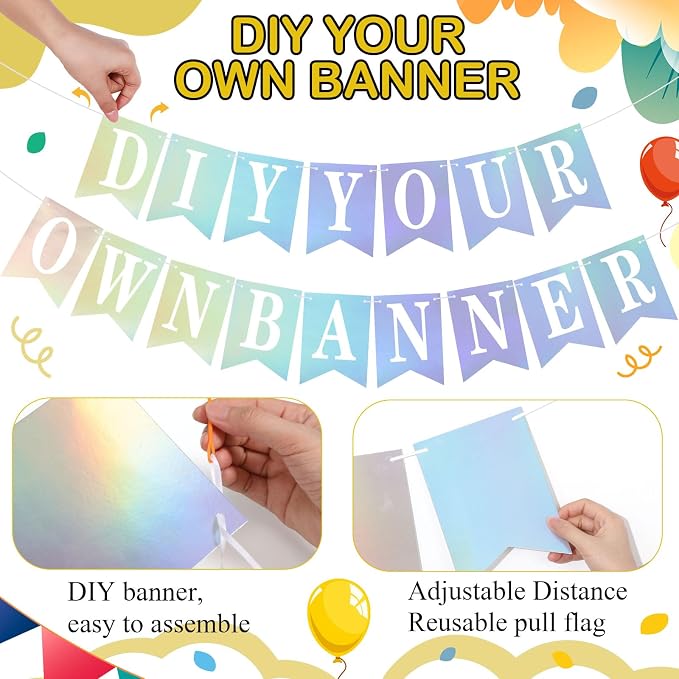 Mooliwe 171 Pcs DIY Custom Banner Kit Make Your Own Customizable Sign - Image 3