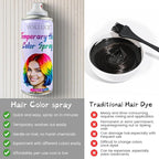 Gray Hair Spray Color Temporary, Silver Hair Color Spray 1-Day Hair Dye Colored for Kids Women Men, Grey Hair Wax Color Washable, Hair Paint Halloween Fast-Drying 4.06 Fl Oz