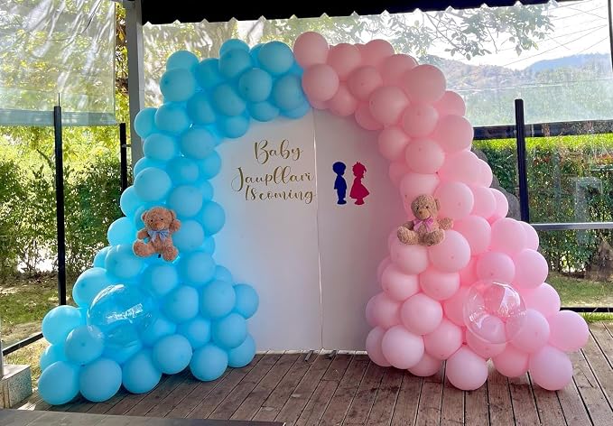 140Pcs Gender Reveal Balloon Garland Arch Kit - Image 8