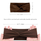 DRESHOW Headbands for Women Girls Vintage Headband Knotted Headwraps Criss Cross Hair Bands Accessories