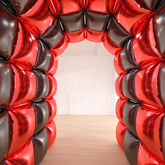 36pcs Red & Black Square Foil Balloons - Image 7