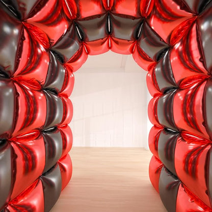 36pcs Red & Black Square Foil Balloons - Image 7