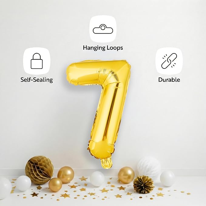 Restaurantware-Balloonify 16 Inch Number Balloon, 1 Digital Party Balloon - Image 4