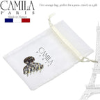 Camila Paris CP3061 French Hair Clip for Women, Handmade, Onyx, Small, Girls Hair Claw Clips Jaw, Durable Styling Hair Accessories for Women, Strong Hold No Slip Grip, Made in France