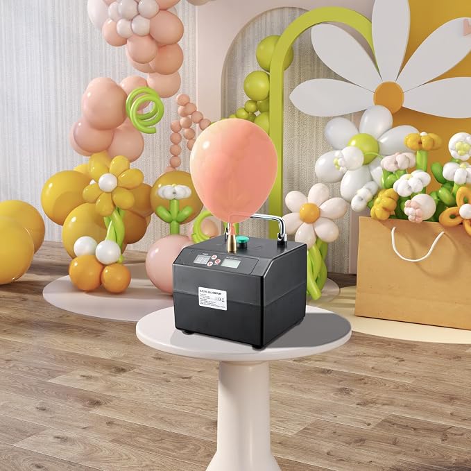 Electric Air Inflator Digital Timer Electric Balloon Inflator Machine, Portable - Image 4