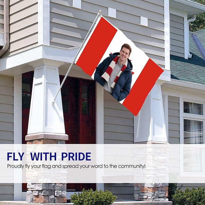 Custom Canada Flag 3x5 Ft Outdoor, Personalize Print Your Own Text/Photo/Logo - Image 5