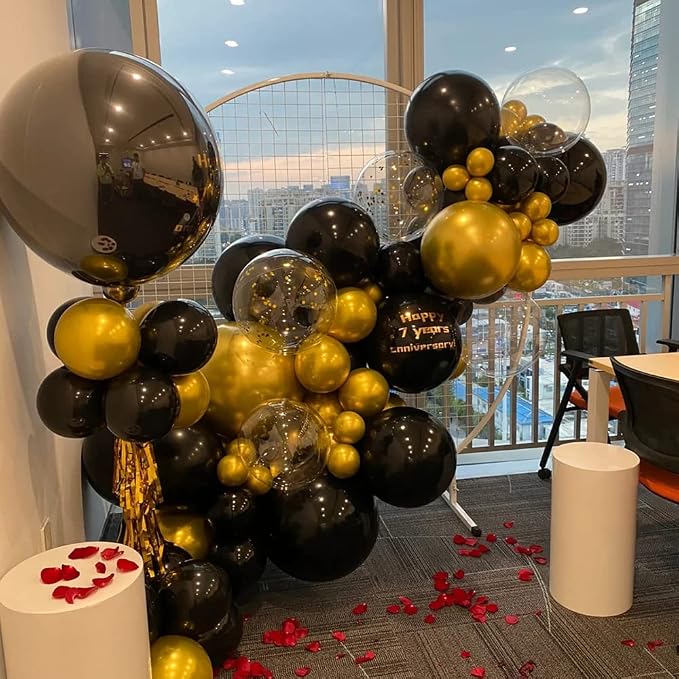 100pcs Metallic Gold Balloons Different Sizes 18 inch +12 inch +10 inch +5 inch - Image 4
