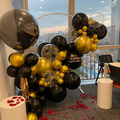 100pcs Metallic Gold Balloons Different Sizes 18 inch +12 inch +10 inch +5 inch - Image 4