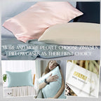 ZIMASILK 100% Pure Mulberry Silk Pillowcase for Hair and Skin Health,Soft and Smooth,Both Sides Premium Grade 6A Silk,600 Thread Count,with Hidden Zipper,1pc (King 20''x36'', Powder Blue)