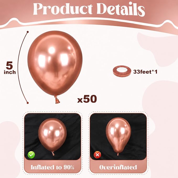 Rose Gold Balloons - Image 3