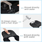 Professional Hair Cutting Cape with Geometric Grid Pattern, Longer Silicone Waterproof Cutting Mat,Neck Guide