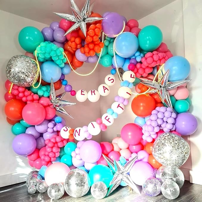 Disco Balloon Arch, 22 Inch Disco Ball Mylar Explosion Star Foil Balloon - Image 7