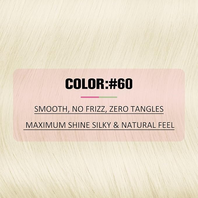 YoungSee Platinum Blonde Tape in Hair Extensions Real Human Hair 22In Platinum Blonde Tape in Hair Extensions 20pcs Invisible Tape-in Extension Long Tapes in Hair Extension Human Hair Straight 50g