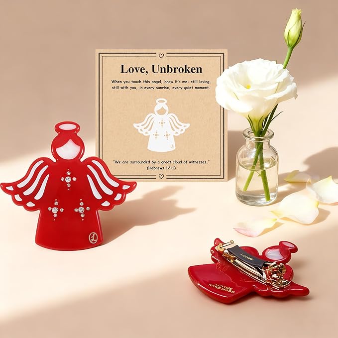 Inspirational Birthday Gifts for Women, Girls "Guardian Angel" Premium Hair Clip, Goodbye Farewell Gifts for Retirement Moving Away Sister Girlfriend Coworker Bestie Granddaughter, Still with You