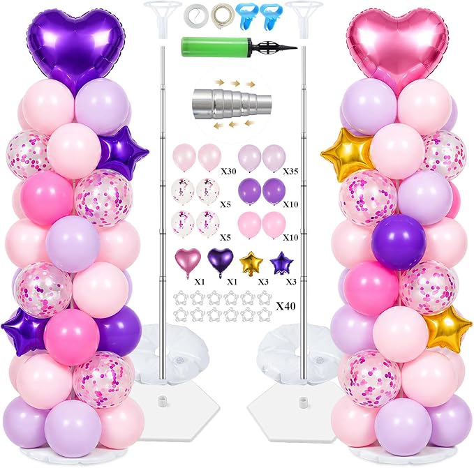 Balloon Towers Set of 2, Balloon Column Stand by Sileasncei