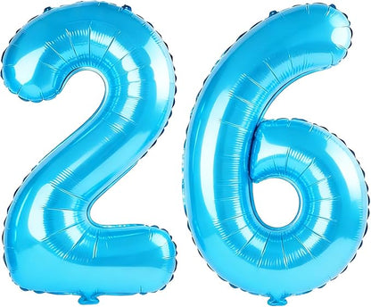 40 Inch Number 26 Balloons for 26th Birthday Party Decorations, 0-100 Jewelry by FOBELEC